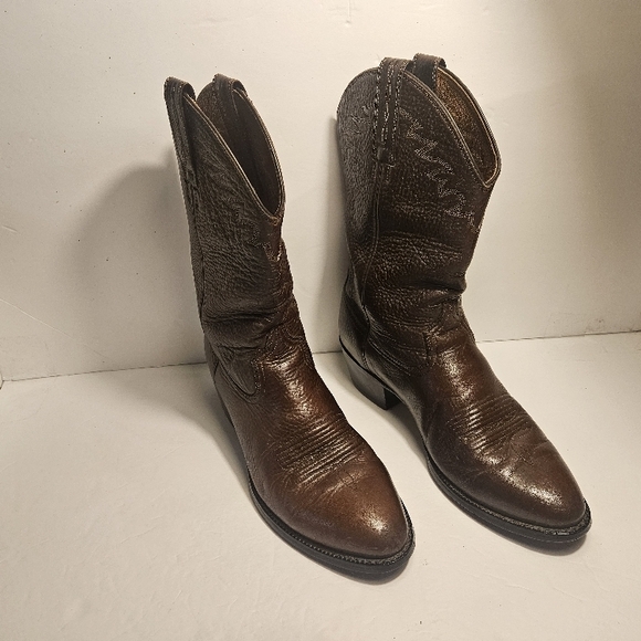 Ariat Brown Leather Cowboy Boots - Picture 3 of 7